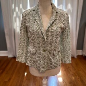 Taikonhu by Anthropologie green lace blazer women’s size 4 EUC